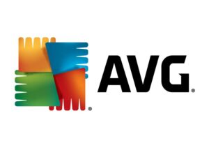 AVG Antivirus logo, a stylized "A" within a square composed of four colored segments (orange, blue, green, and red).