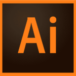 Adobe Illustrator logo, a stylized "A" with a pen point