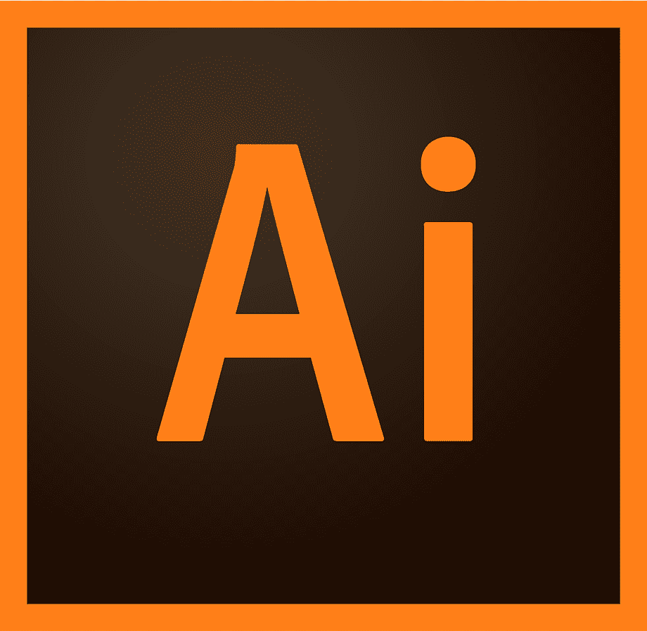 Adobe Illustrator logo, a stylized "A" with a pen point