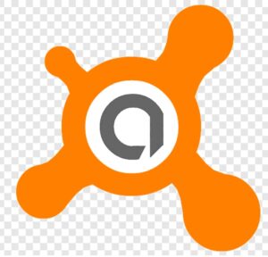 Avast Antivirus logo, a circular shield with a stylized "A" inside, surrounded by four orange protrusions resembling shields.