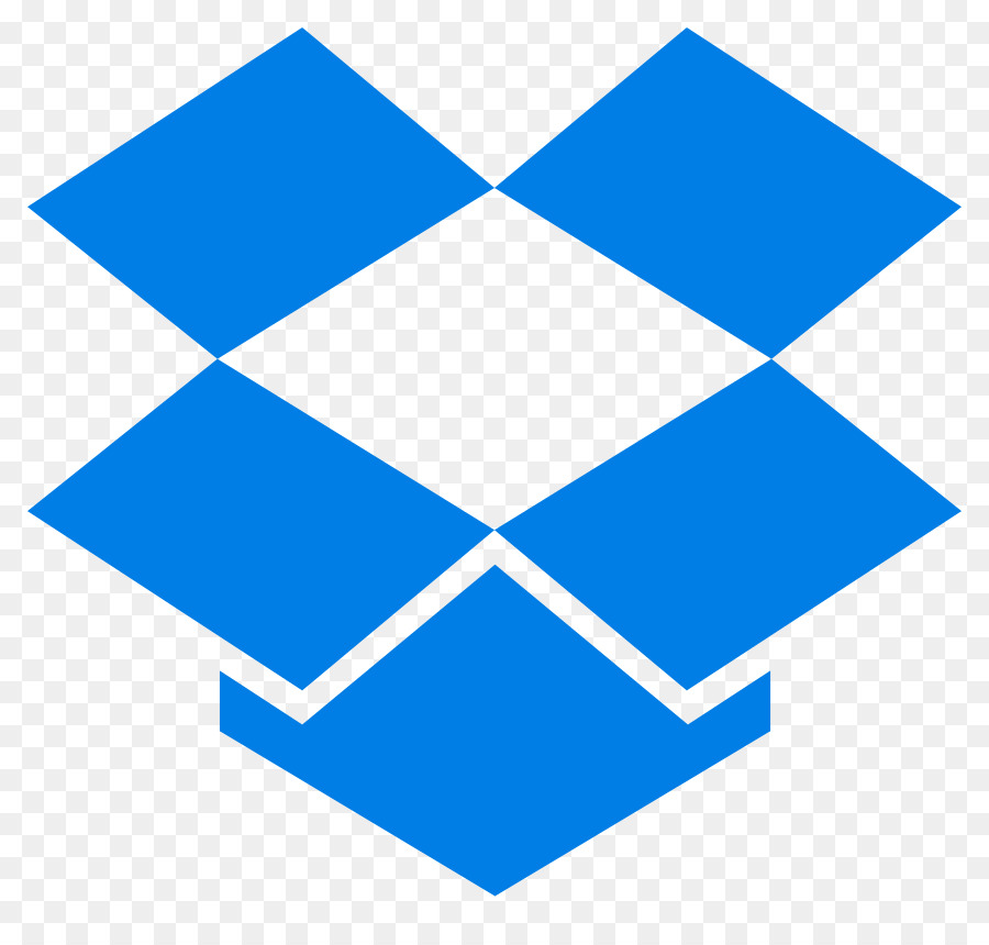 Dropbox logo, a blue open box with four flaps.