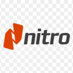 Nitro PDF Reader logo, a stylized "N" in orange with the word "nitro" in black below.