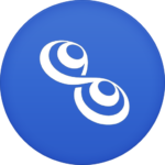 Trillian logo, a stylized infinity symbol within a blue circle.