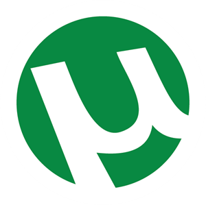 µTorrent logo, a stylized Greek letter "mu" (µ) within a green circle.