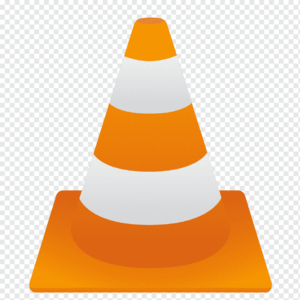 VLC Media Player logo, an orange traffic cone with white stripes.