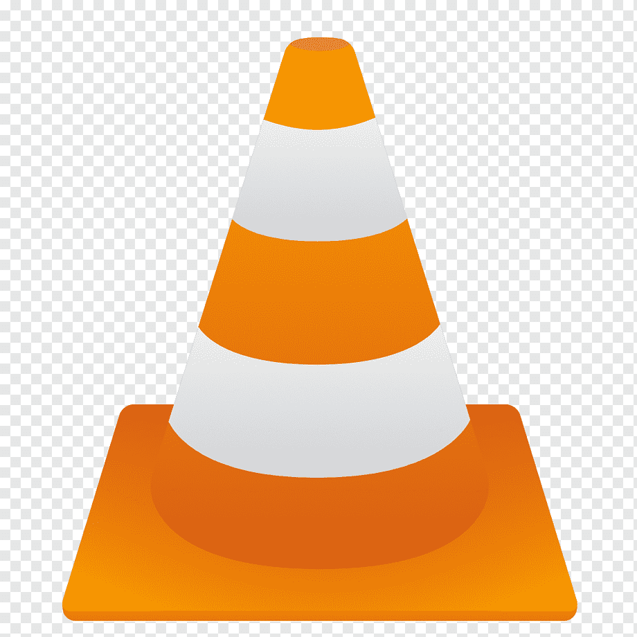 VLC Media Player logo, an orange traffic cone with white stripes.